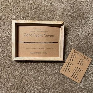 “Zero Fucks Given” Morse Code Bracelet